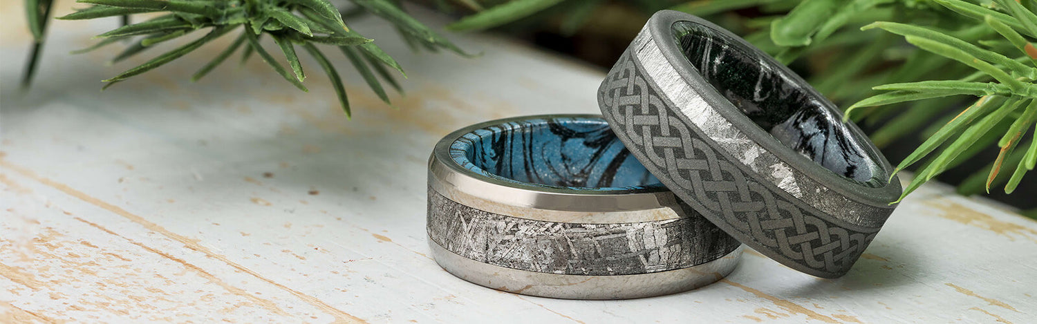 Mokume Gane Sleeve Rings