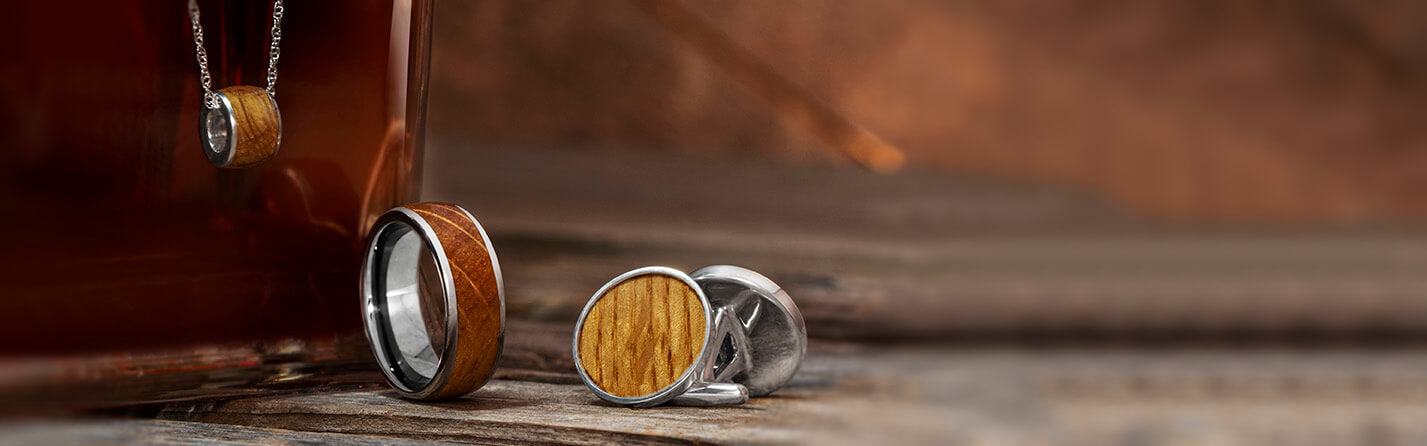 Whiskey Barrel Oak Wood Jewelry