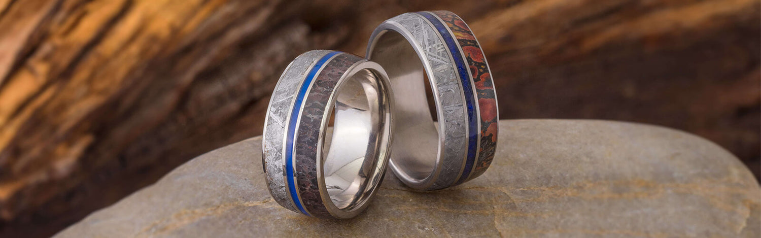 Lapis Lazuli Wedding Bands