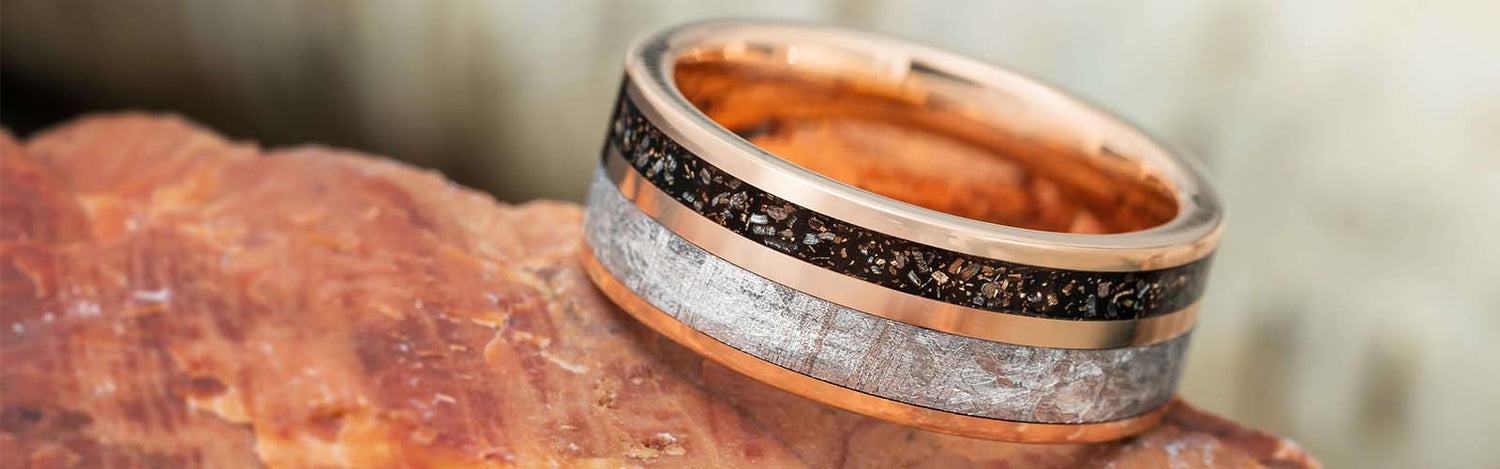 Stardust and Meteorite Rings