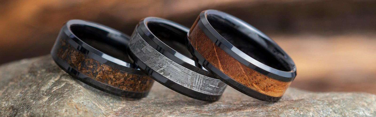 Single-Inlay Wedding Bands from Jewelry by Johan