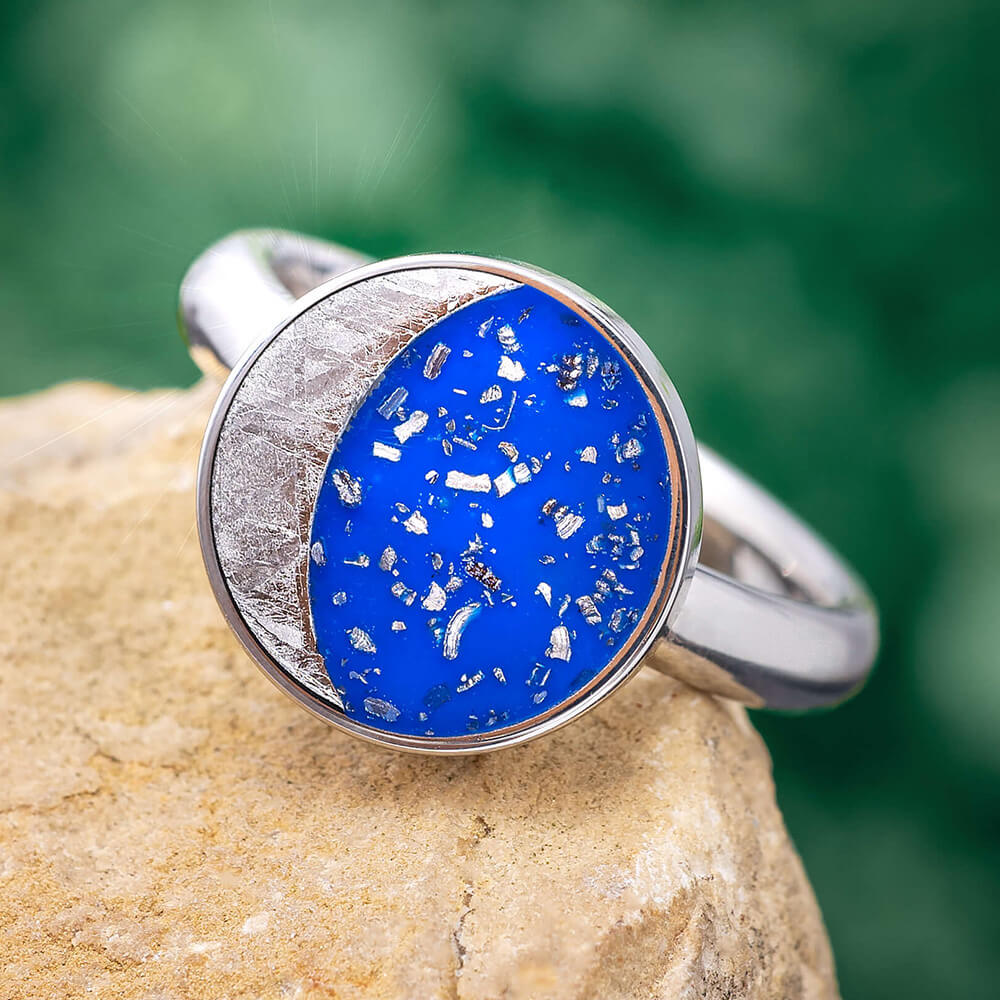Starry Night Meteorite Signet Ring