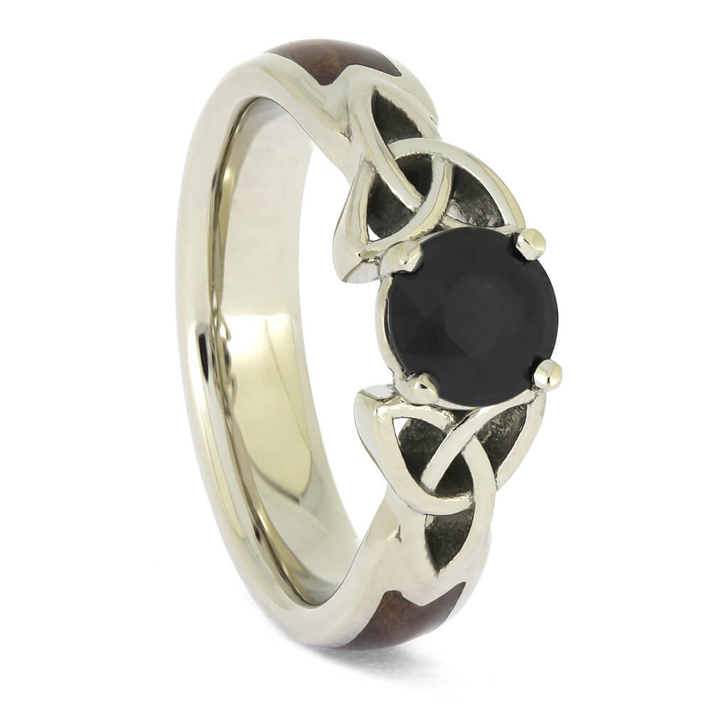 Dark Blue Sapphire Engagement Ring