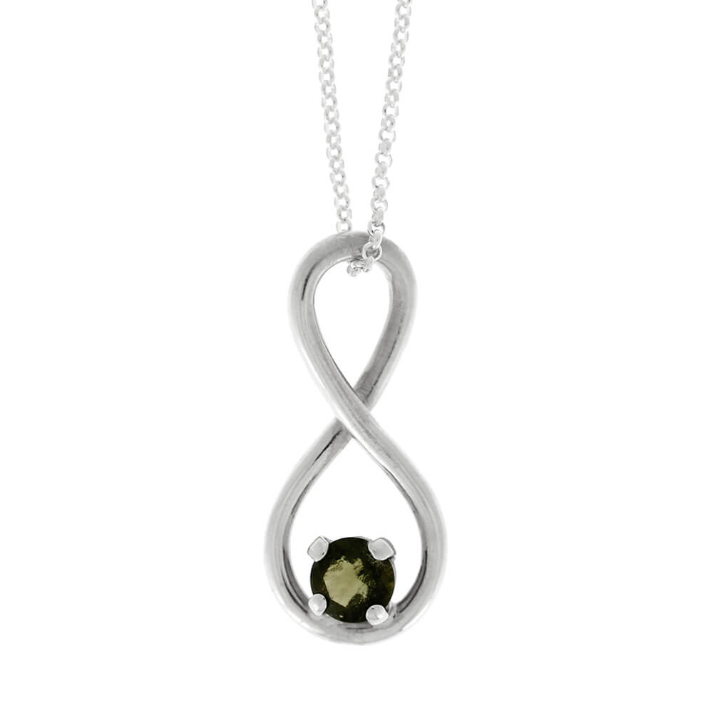 Moldavite Infinity Necklace