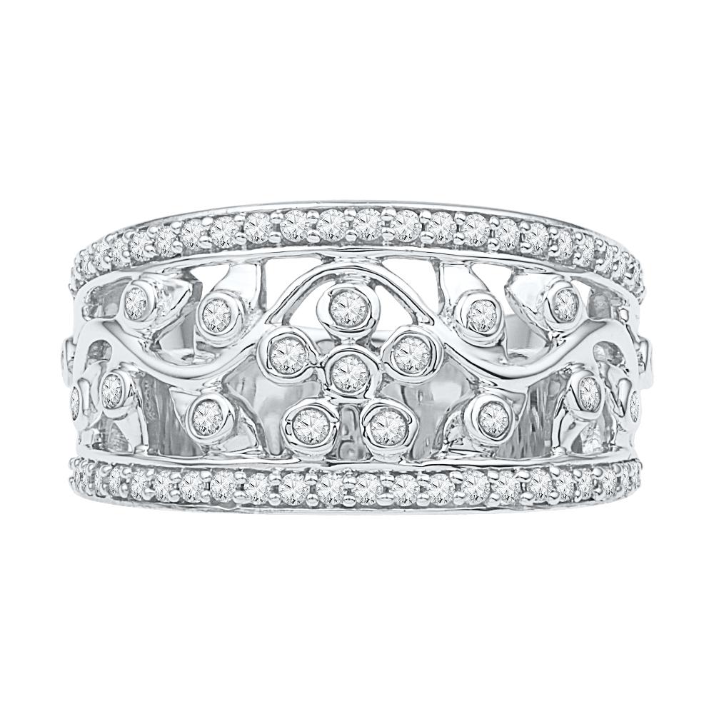 Stunning Diamond Accented Floral Ring-SHRF029834 - Jewelry by Johan