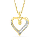 Yellow Gold DIamond Heart Necklace