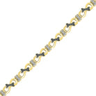 Gold DIamond Bracelet With Tiny Bows or Dog Bones