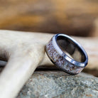 Beveled Tungsten Antler Men's Wedding Band-3616 - Jewelry by Johan