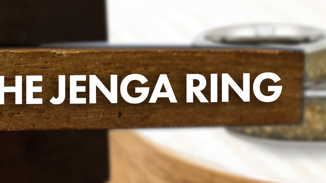 Jenga Inspires Couple to Create Unique Wood Wedding Rings