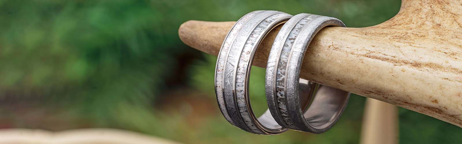 Antler and Meteorite Rings