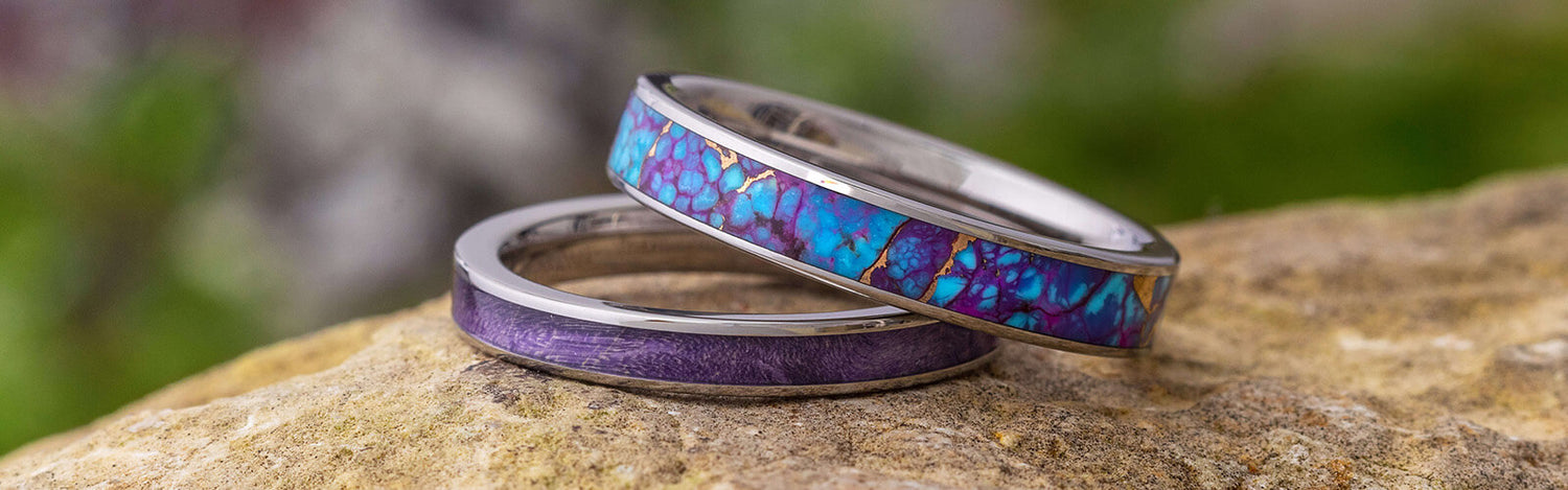 Purple Wedding Bands