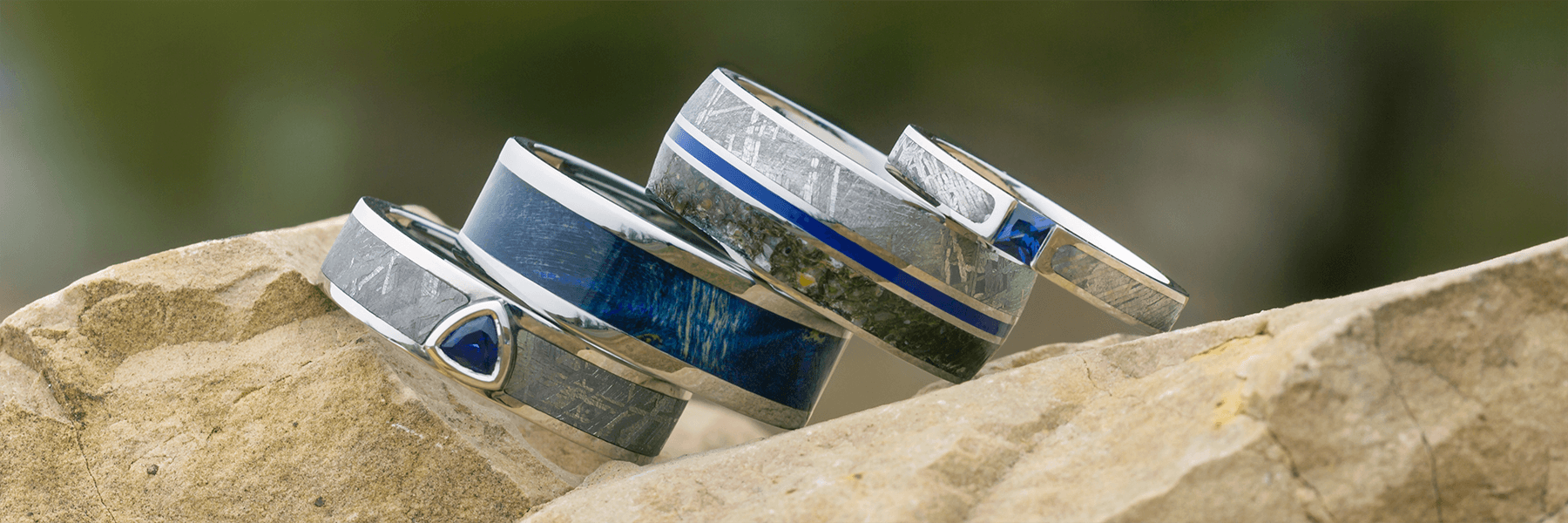 Blue Wedding Bands for Men and Women