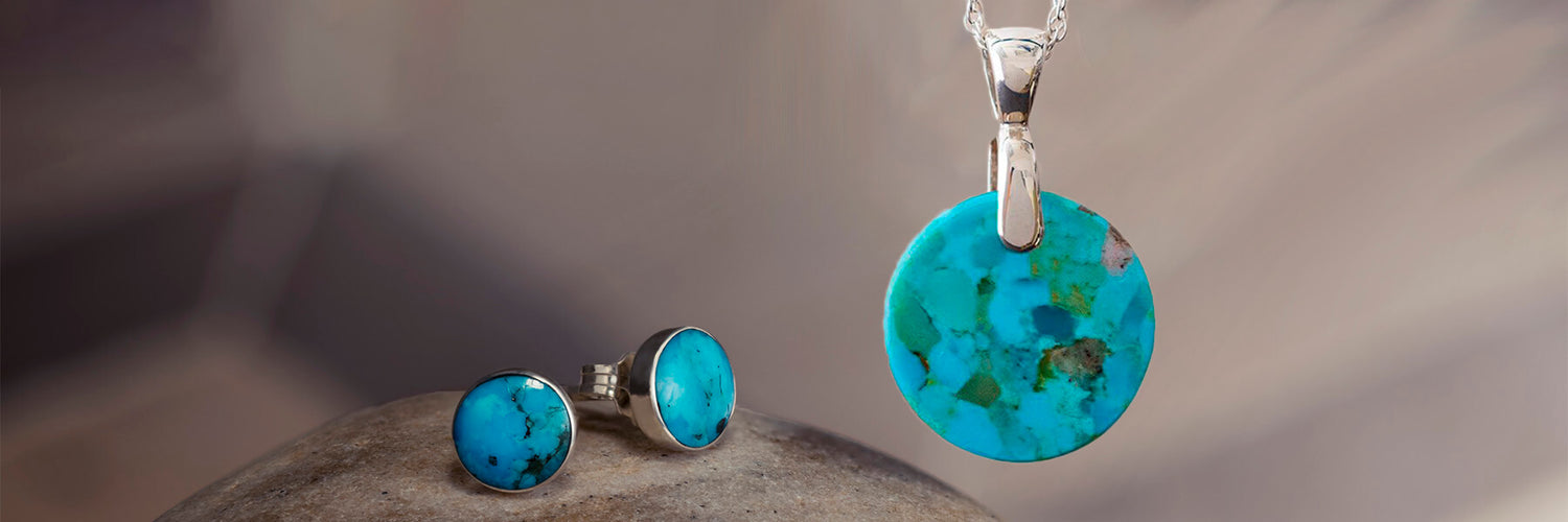 Turquoise earrings and necklace