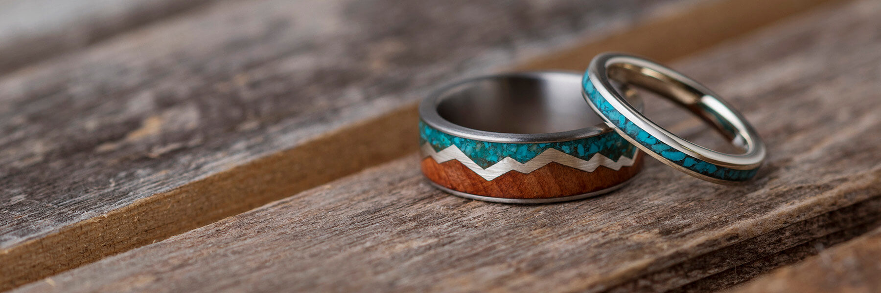 Turquoise Wedding Bands from Jewelry by Johan