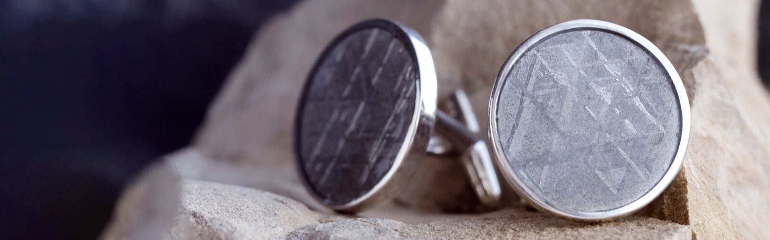 Meteorite Cuff Links