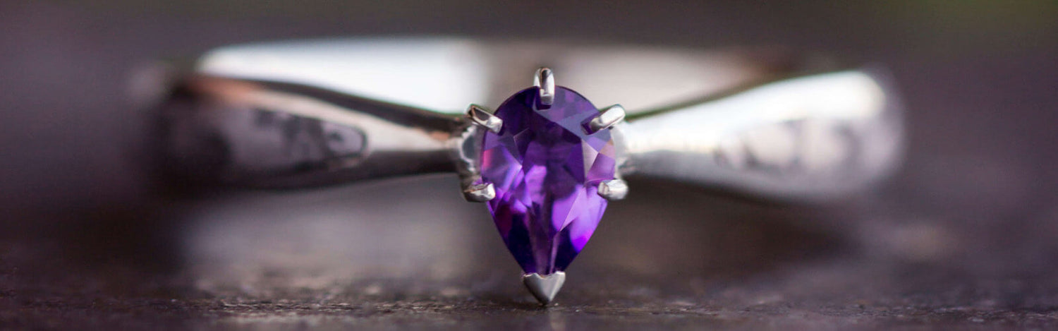 February Birthstone Jewelry Amethyst Ring