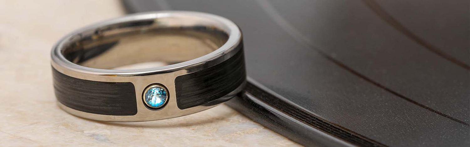 Topaz Wedding Bands for Men