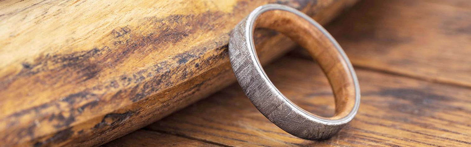 Meteorite Rings 4mm Wide