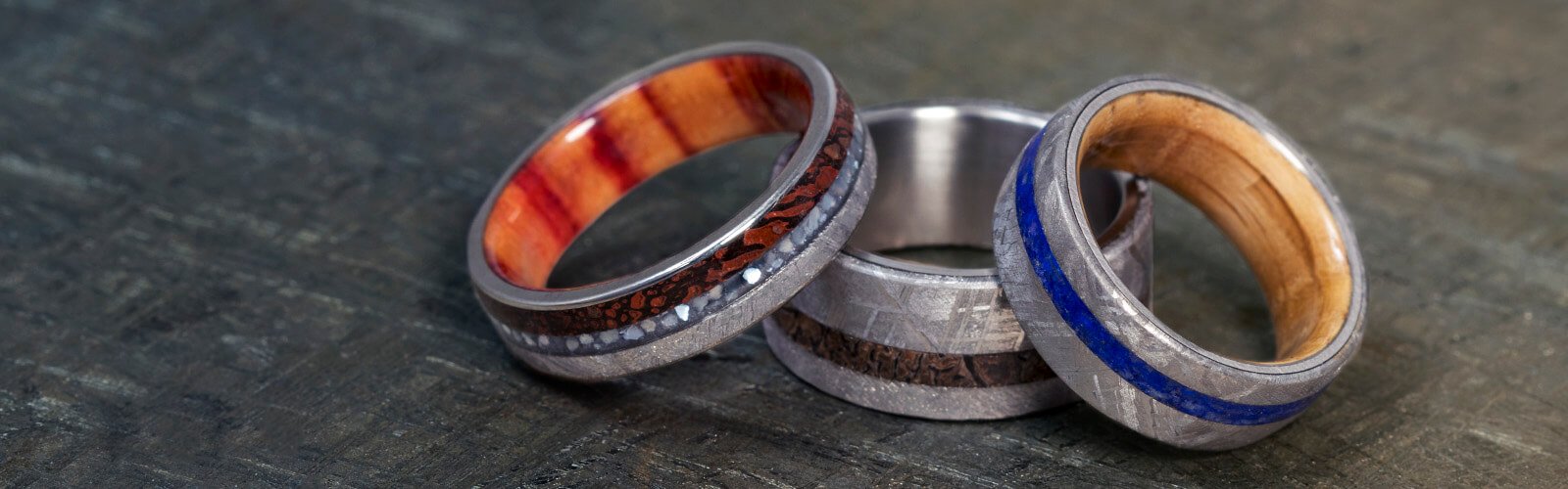 Meteorite Rings, Meteorite Wedding Bands from Jewelry by Johan