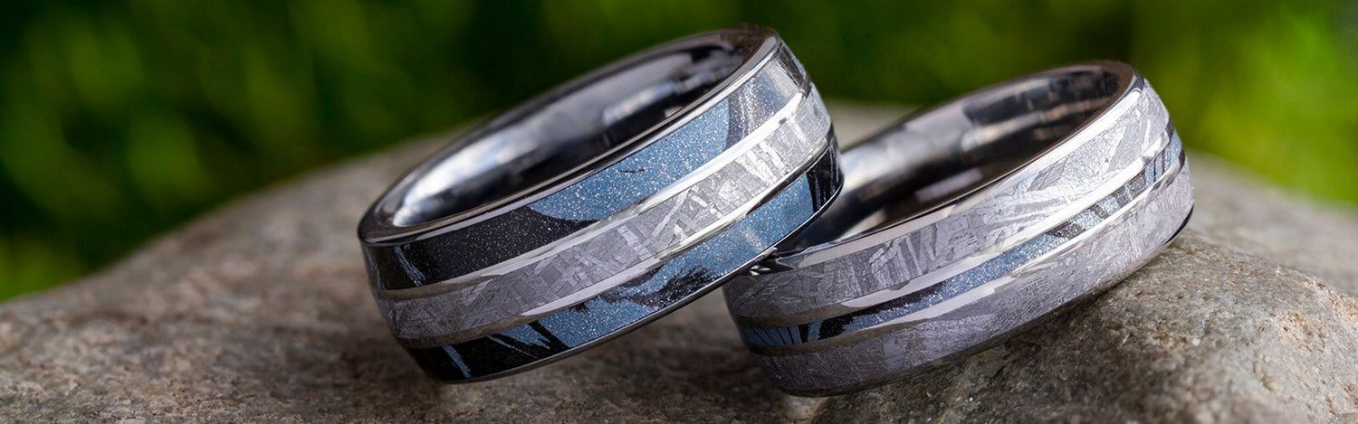 Jewelry by Johan Mokume Meteorite Rings