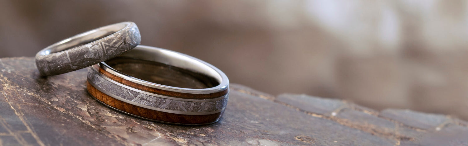 Meteorite Wedding Bands