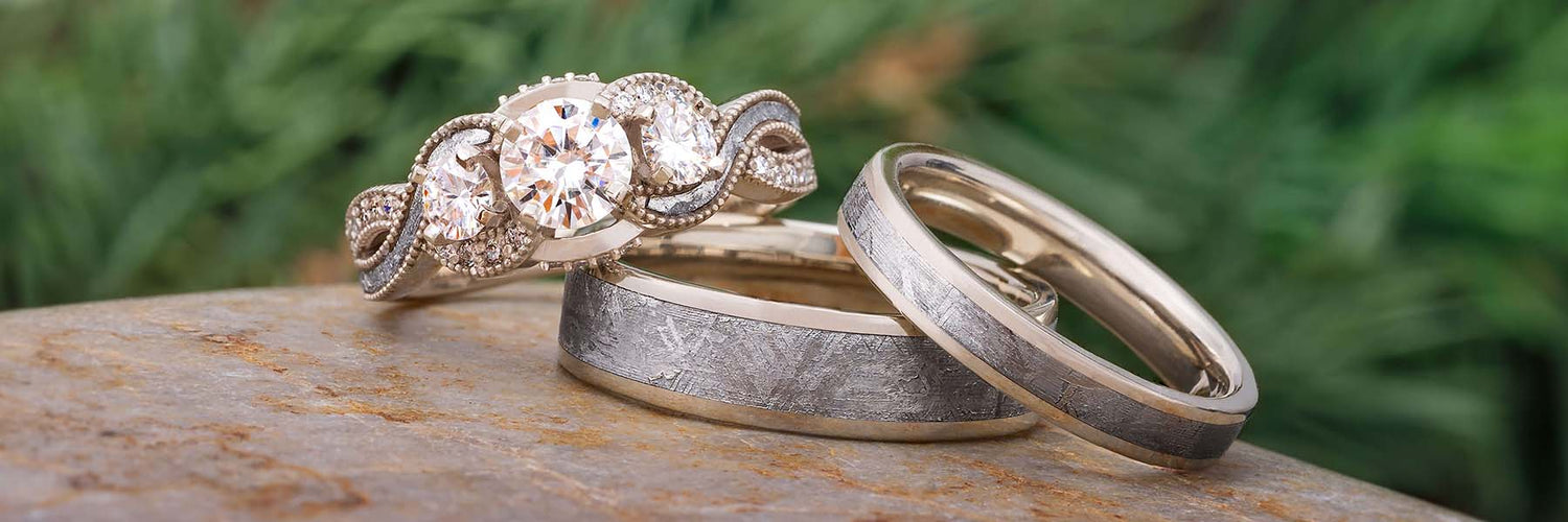 Genuine Meteorite Rings