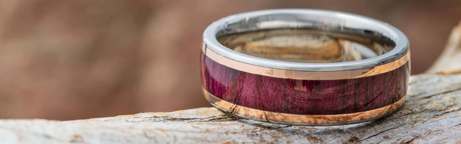 Purple Heart Wood Rings