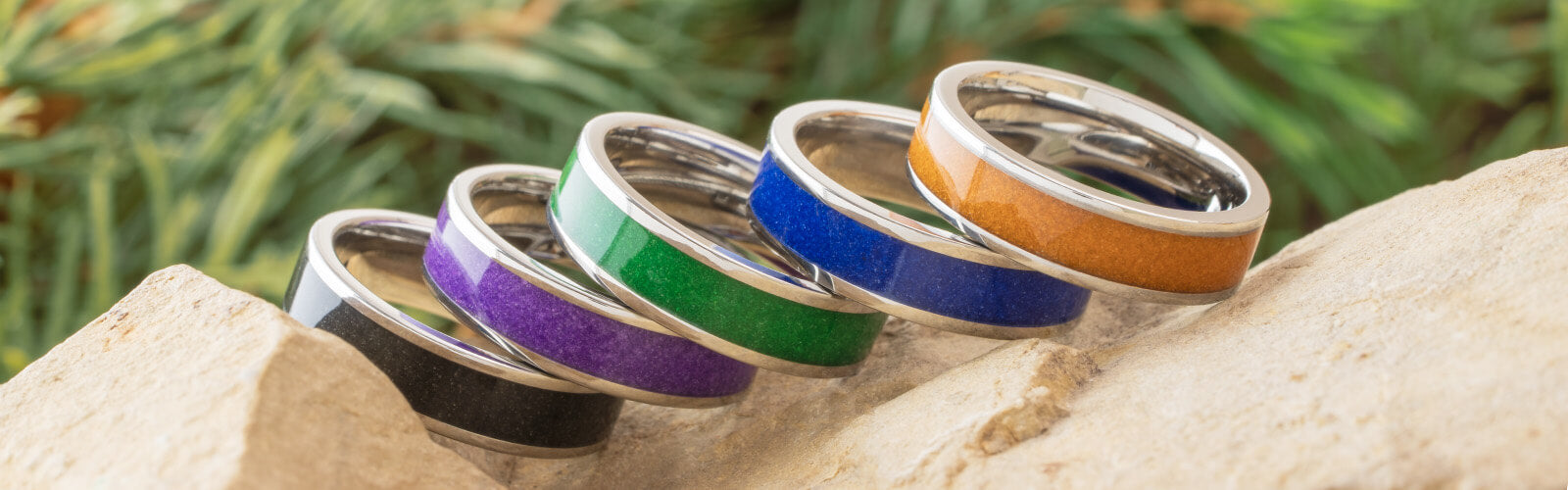 Sand Inlay Rings