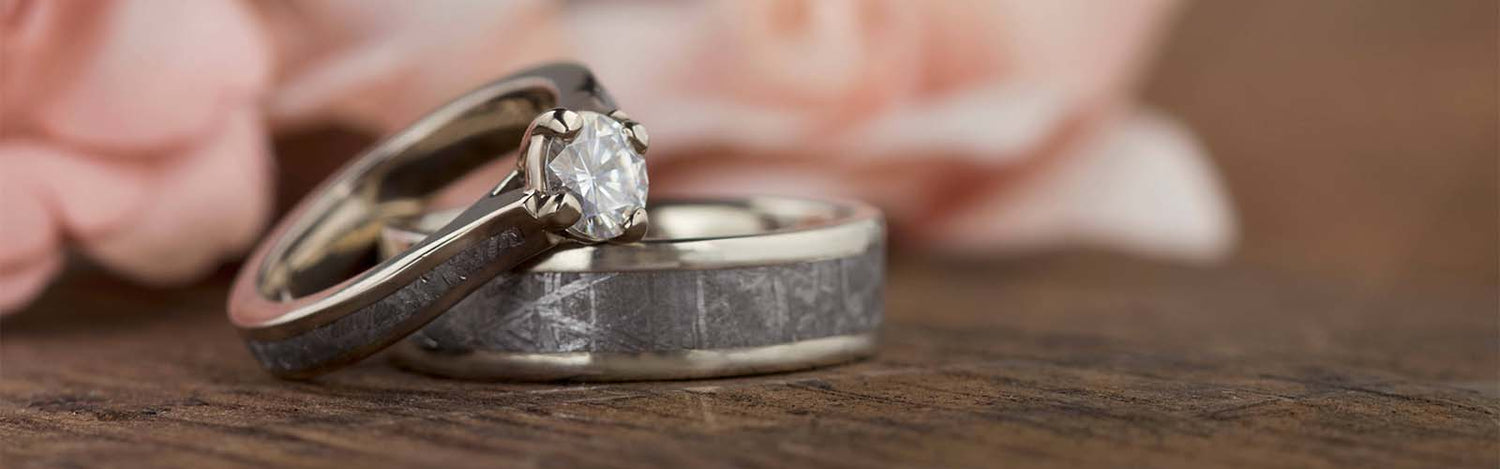 Flat Wedding Ring Sets
