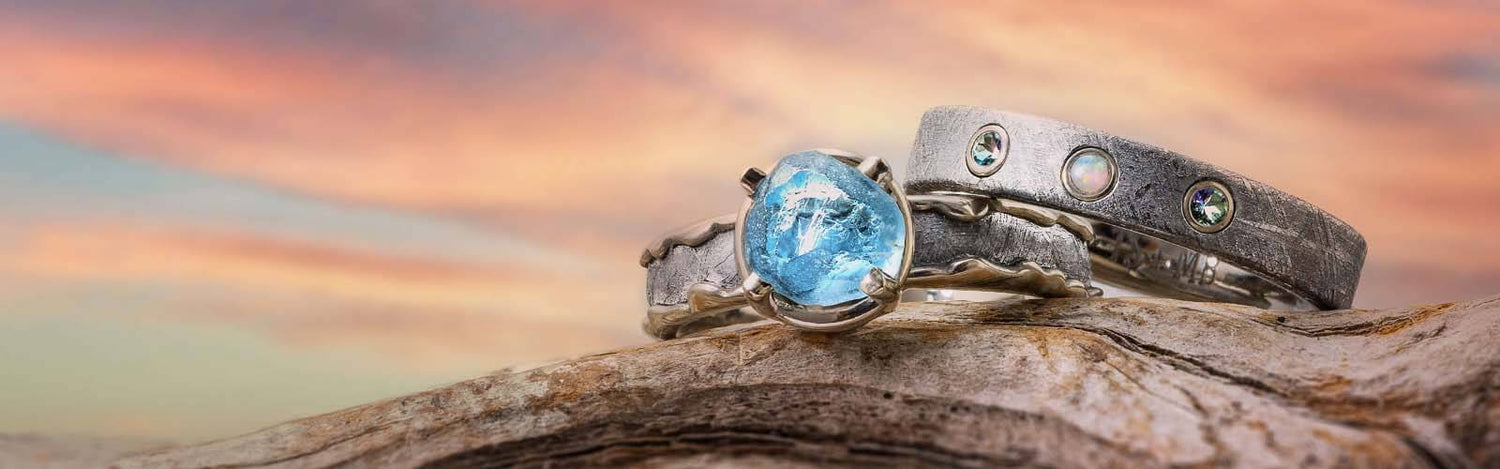 Opal Wedding Ring Sets