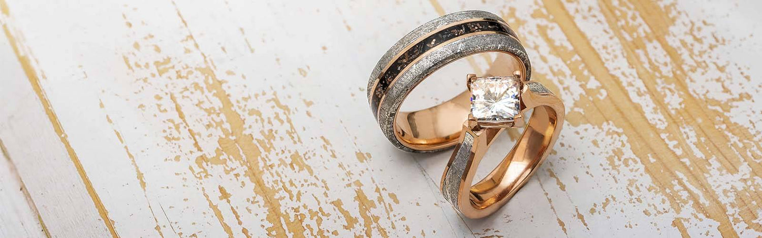 Rose Gold Wedding Ring Sets