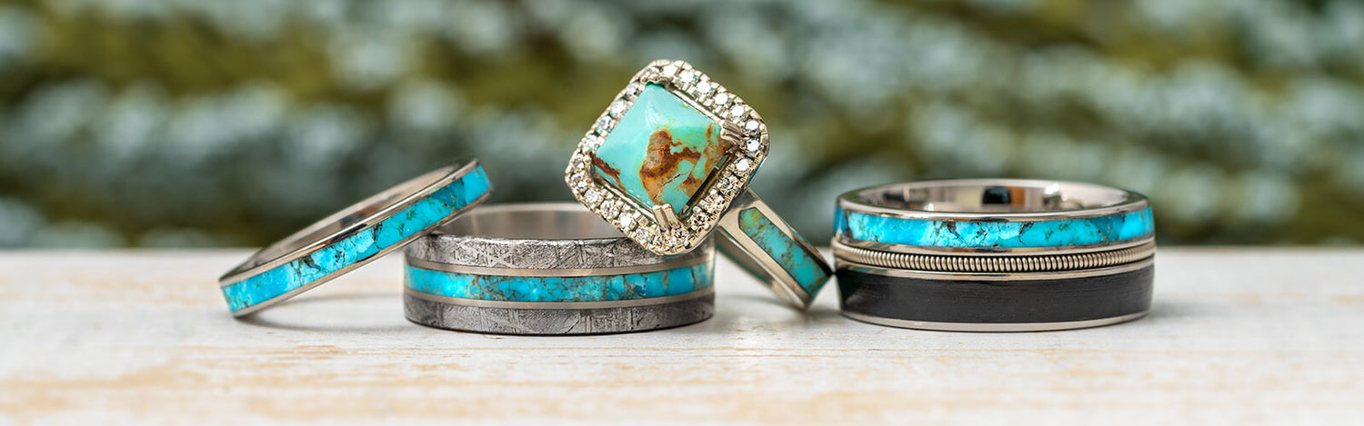 Turquoise Wedding Rings