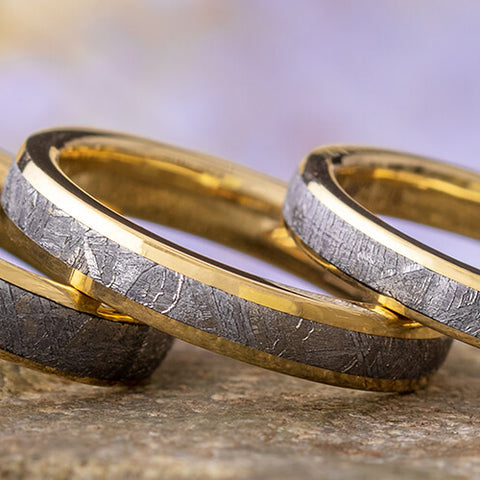 Wedding Bands with Inlays for Women