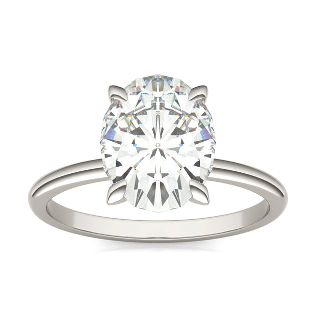 by Jewelry by Johan Oval Charles & Colvard Solitaire Moissanite Engagement Ring in White Gold 002179