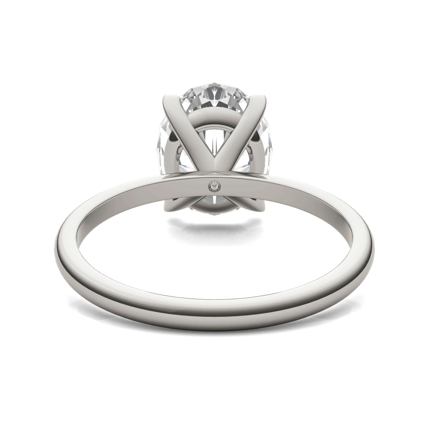 by Jewelry by Johan Oval Charles & Colvard Solitaire Moissanite Engagement Ring in White Gold 002184