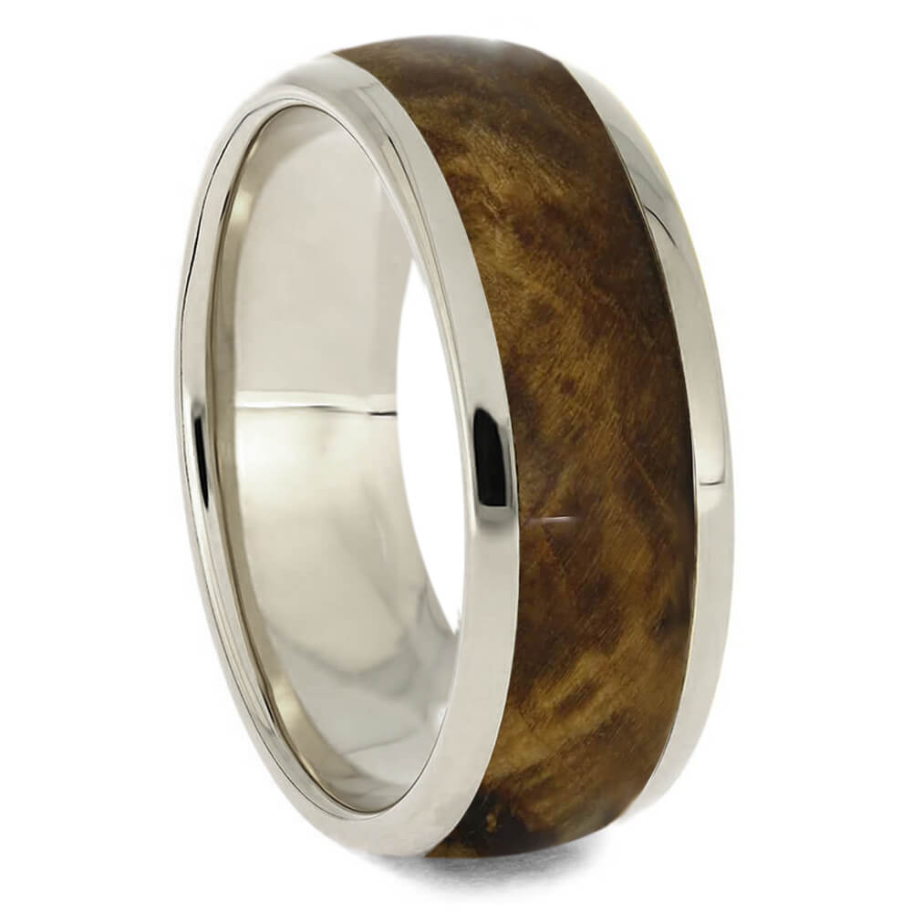 Black Ash Burl Wood Wedding Band