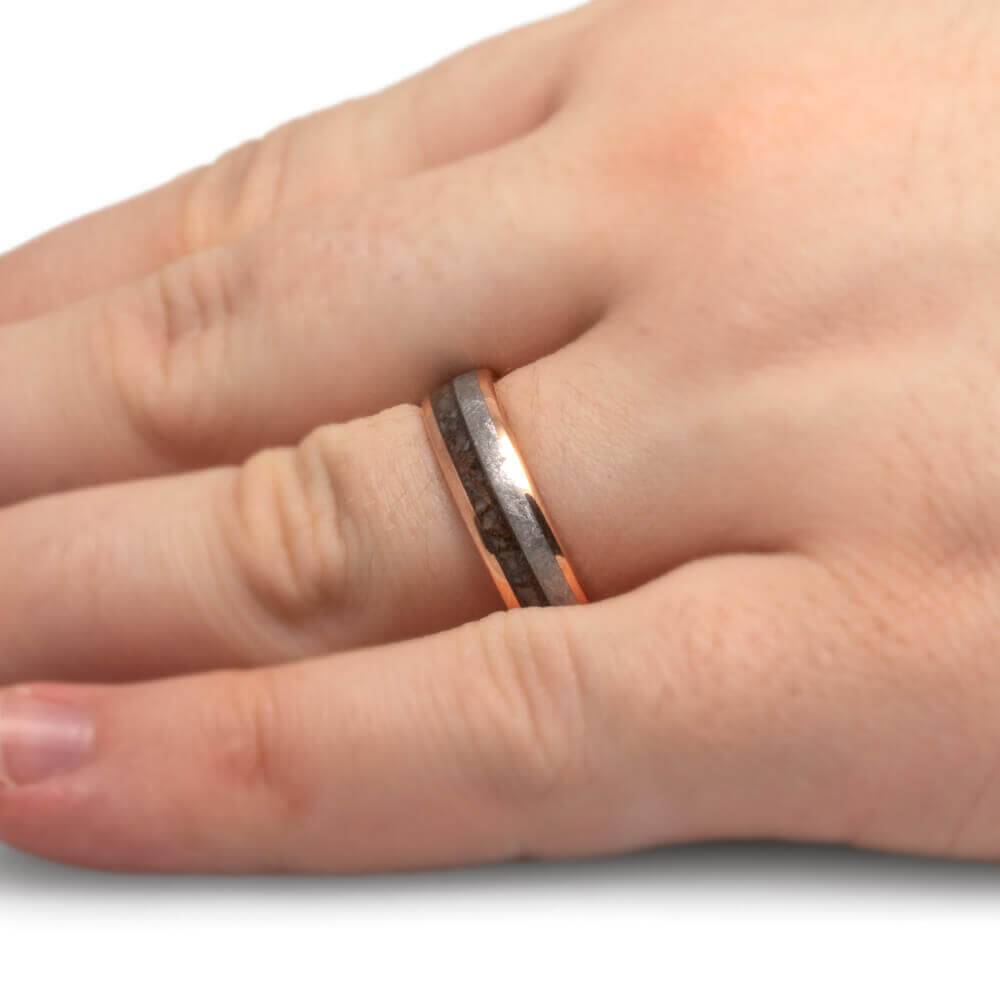 Meteorite and Fossil Ring