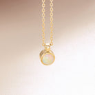 Yellow Gold Opal Necklace