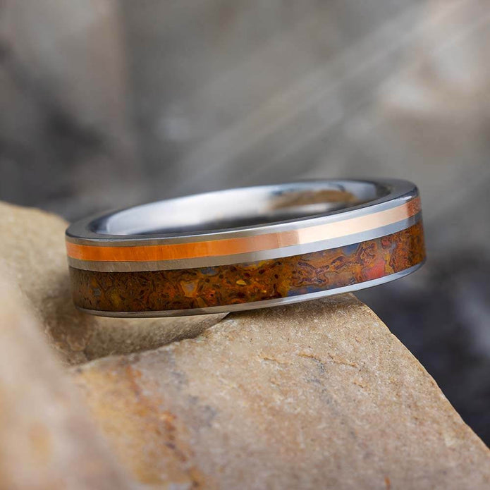 dinosaur ring rose gold