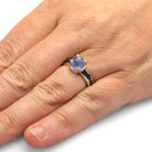 Violet Engagement Ring On Hand