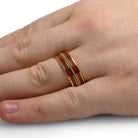 Guitar Wedding Band in Gold