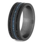 Turquoise and Stardust Wedding Band for Men