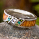Gemstone Engagement Ring with Tulipwood