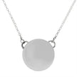 Plain back of meteorite round bezel necklace