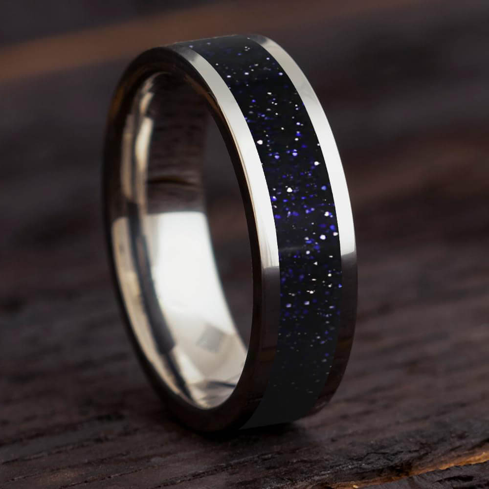 Colorful Goldstone Wedding Ring