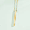 Solid Gold Bar Necklace in Yellow