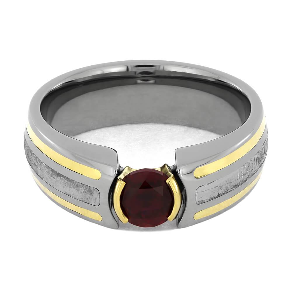 Handmade Meteorite Solitaire