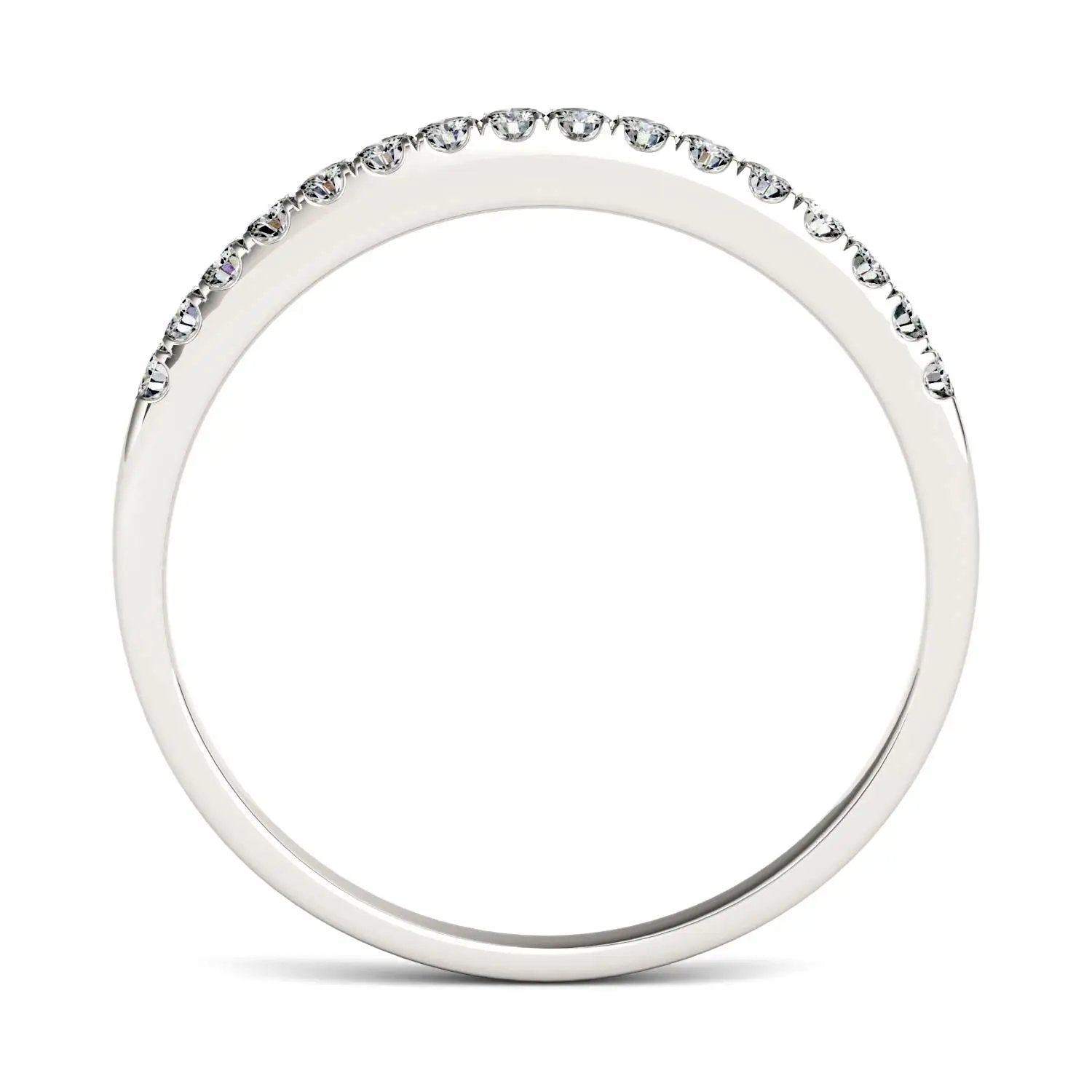 Charles & Colvard Moissanite Women's Half Eternity Wedding Band - Jewelry by Johan