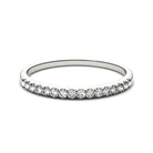 Charles & Colvard Moissanite Women's Half Eternity Wedding Band - Jewelry by Johan