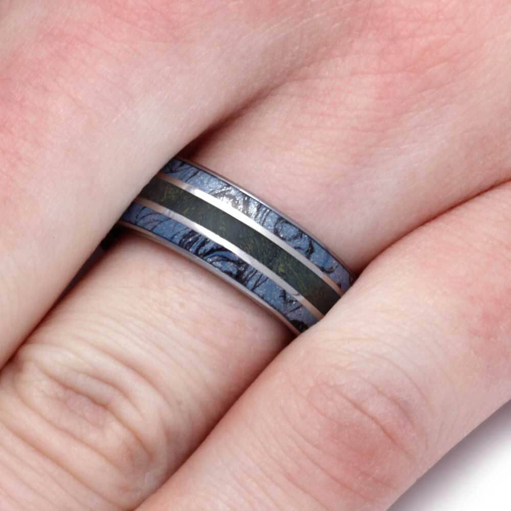 Blue Wedding Band for Men